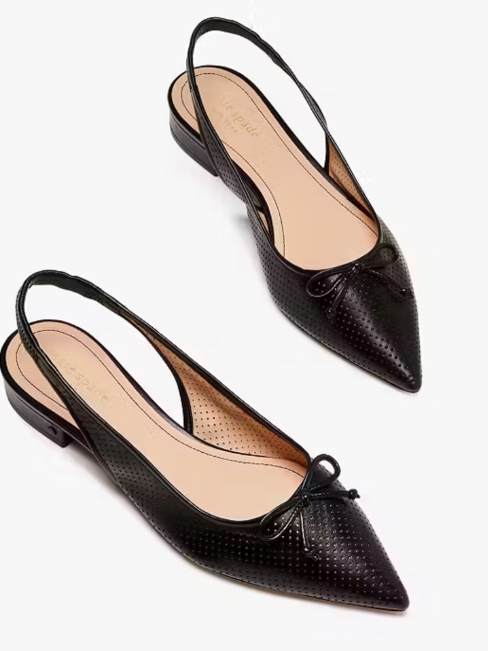 KATE SPADE NEW YORK VERONICA SLINGBACK FLATS SIZE 8.5 EUC